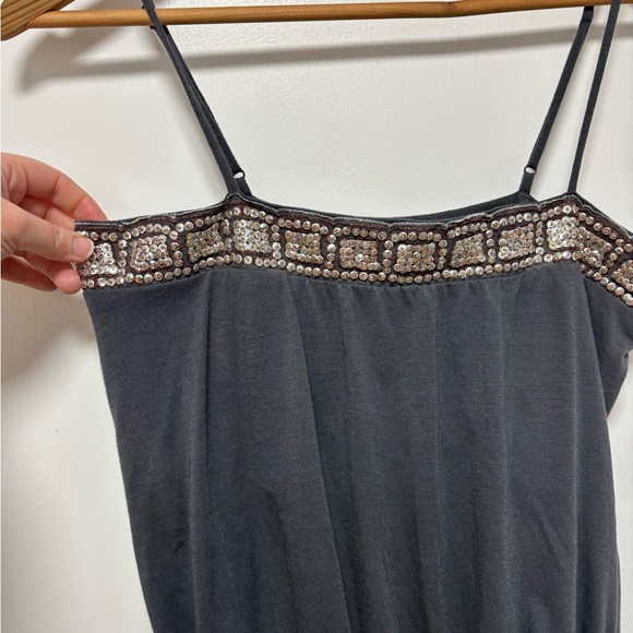 y2k boho xhilaration tank top with sequins, large - Picture 3 of 12